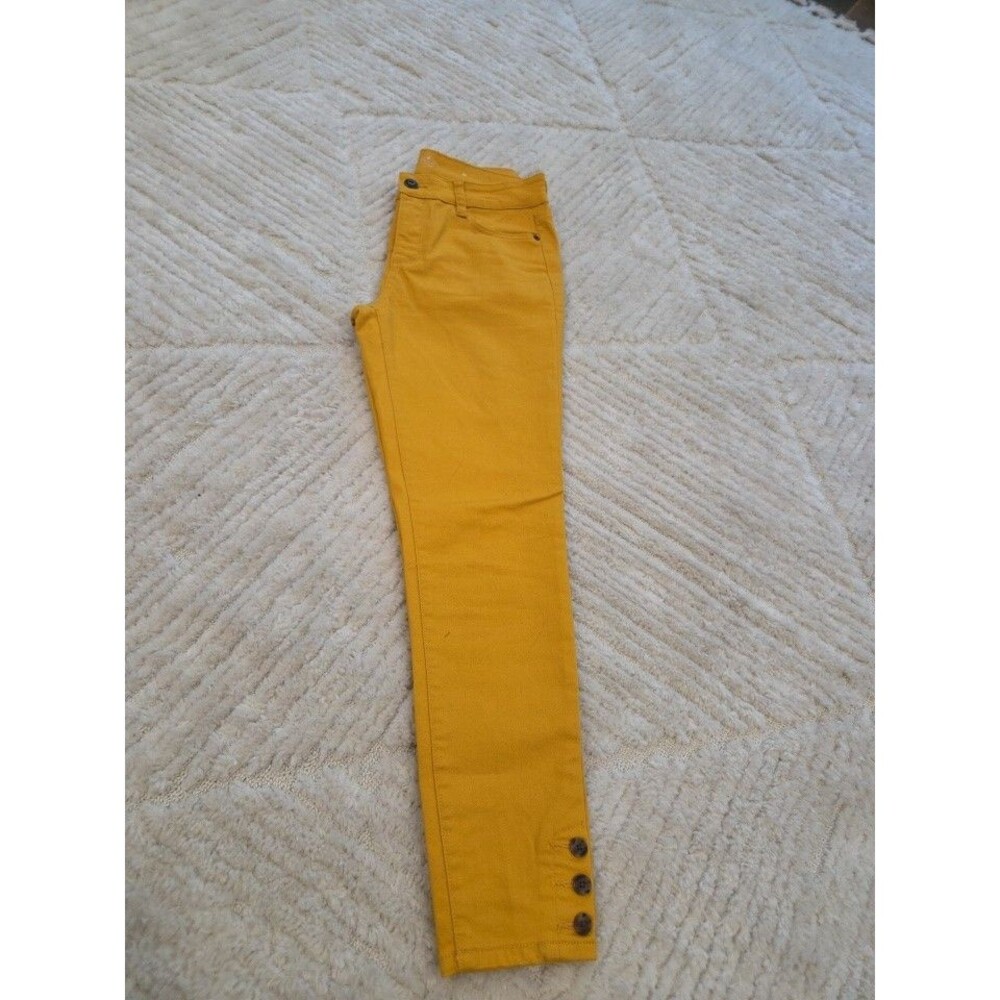 St. John’s Bay Bright mustard Yellowish skinny pants size 6 B19